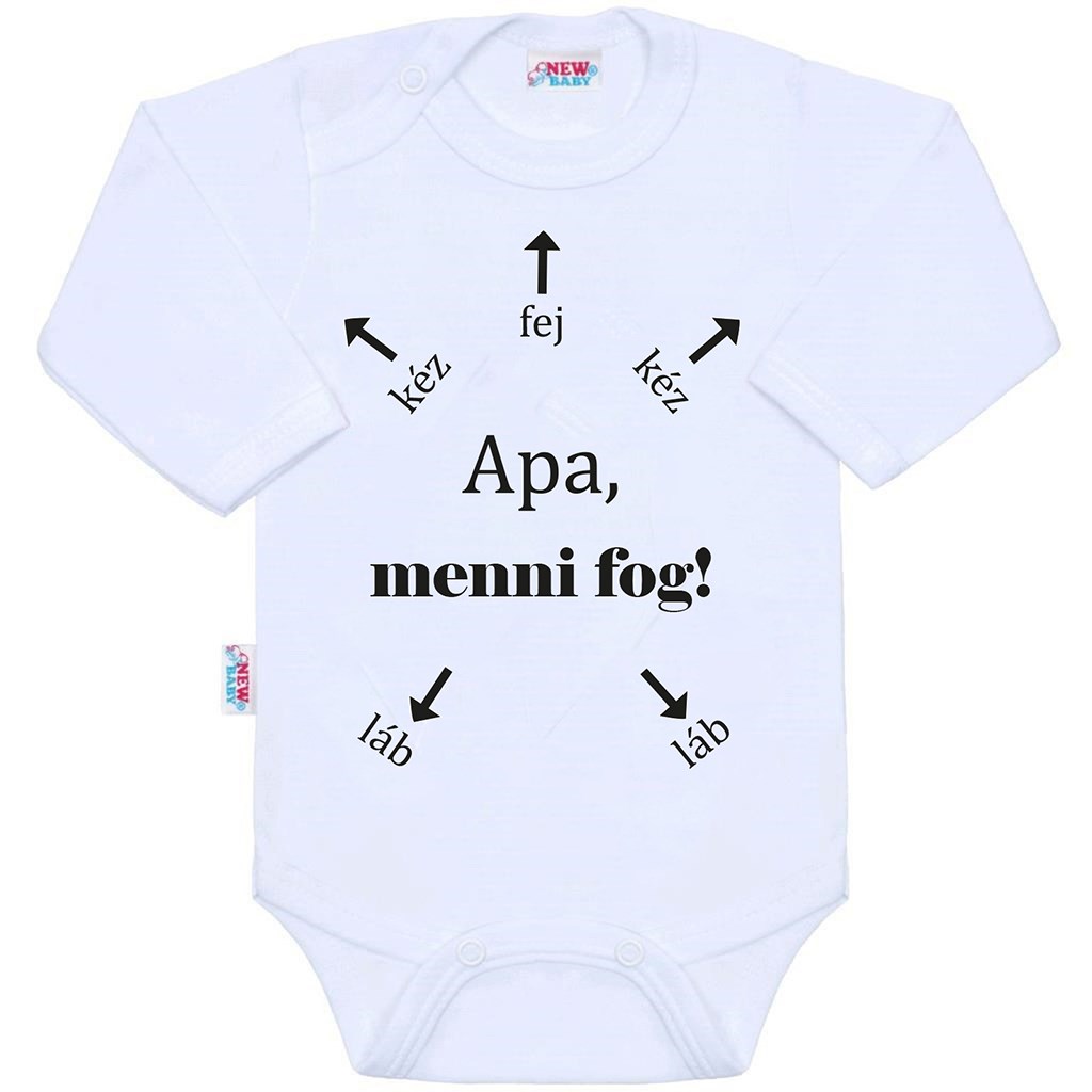 Body s potlačou New Baby Apa, menni fog!